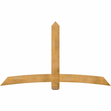 Ekena Millwork Bellingham Rough Sawn Timber Gable Bracket, Western Red Cedar, 84"W x 49"H x 2"D x 6"F, 14/12 Pitch GBW084X49X0206BEL00RWR